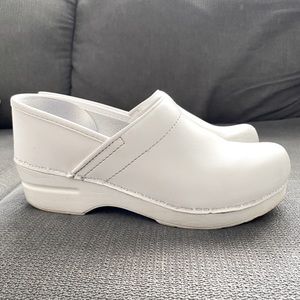 White dansko nursing clogs